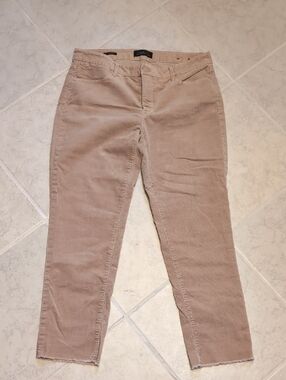 Talbots Courdoroy Slim Ankle frayed Hem Flawless Five Pocket Pant